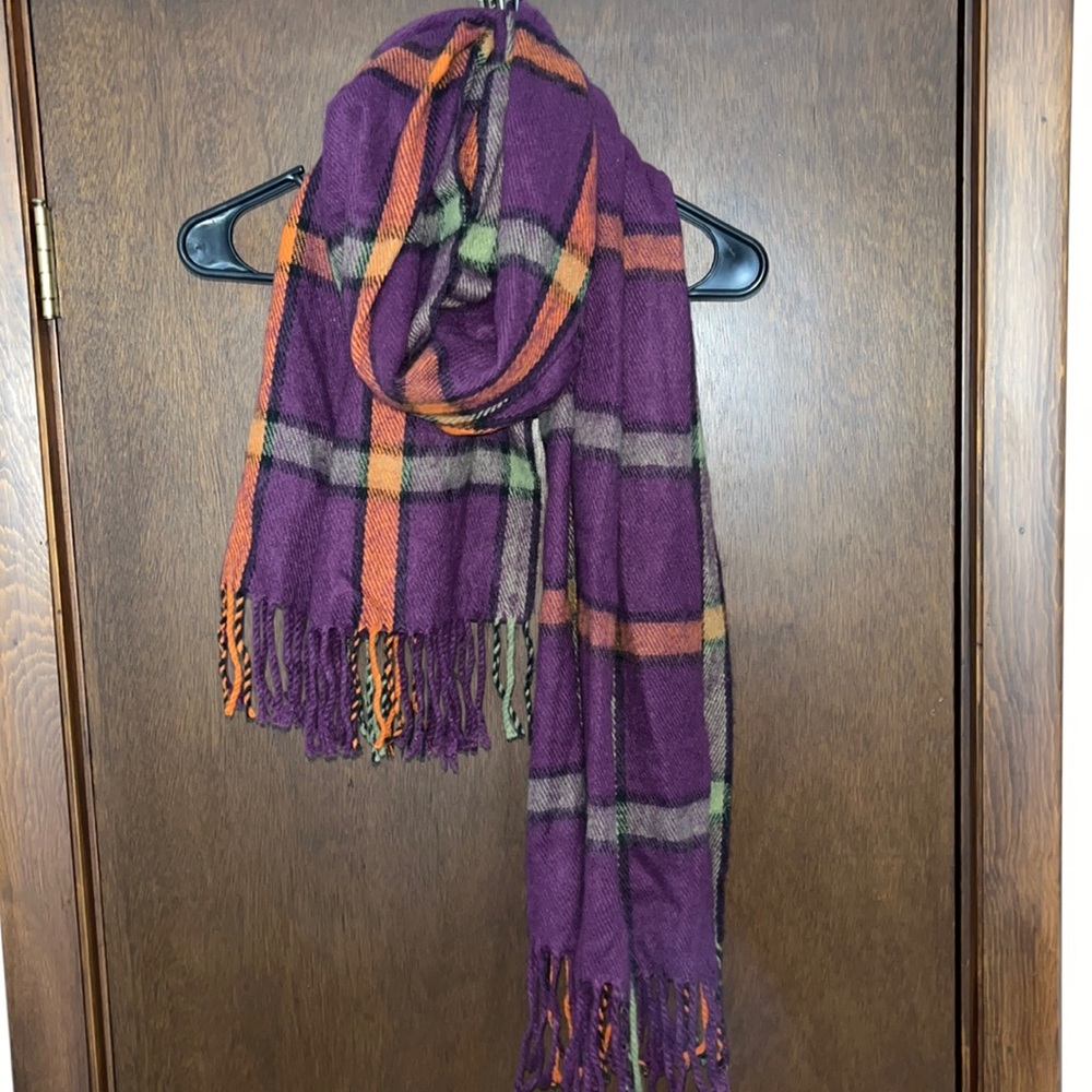 Flannel plaid scarf